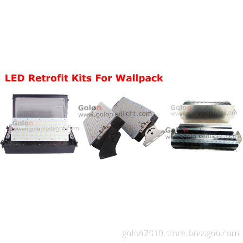 LED Wall Pack 120W Retrofit Kit for Wall Pack Fixture Inbuilt Fin Aluminum Heat Sink Wall Pack Light